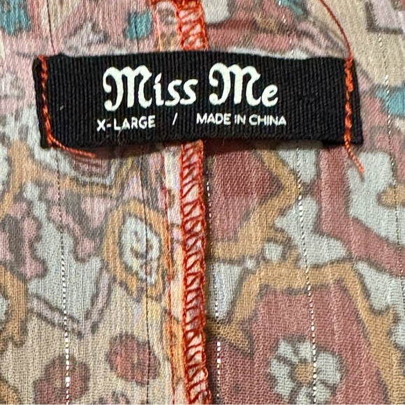 Miss Me Bohemain Print Longline Duster Wide Sleeve Lightweight Kimono - Picture 12 of 13